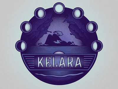 Kelara Badge badge badge logo badgedesign island stippled travel design