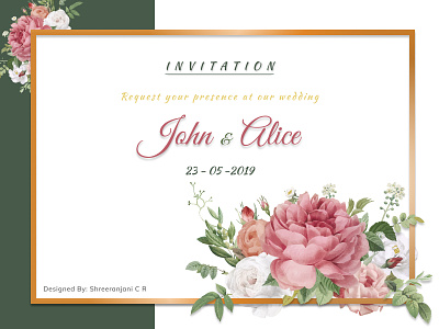 Floral Wedding Card