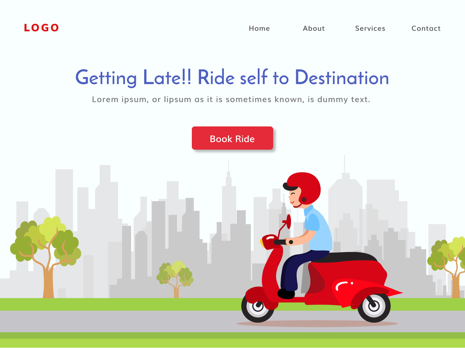 Bike Rental Landing Page by Shreeranjani C R on Dribbble