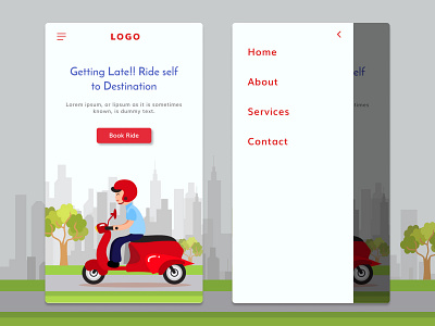 Bike Rental Landing Page - Mobile Version app bike ride browser design figmadesign illustration landing page mobile design mobile view rental app renting ui ux vector web design