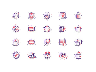 Travel/Transport Icon Set