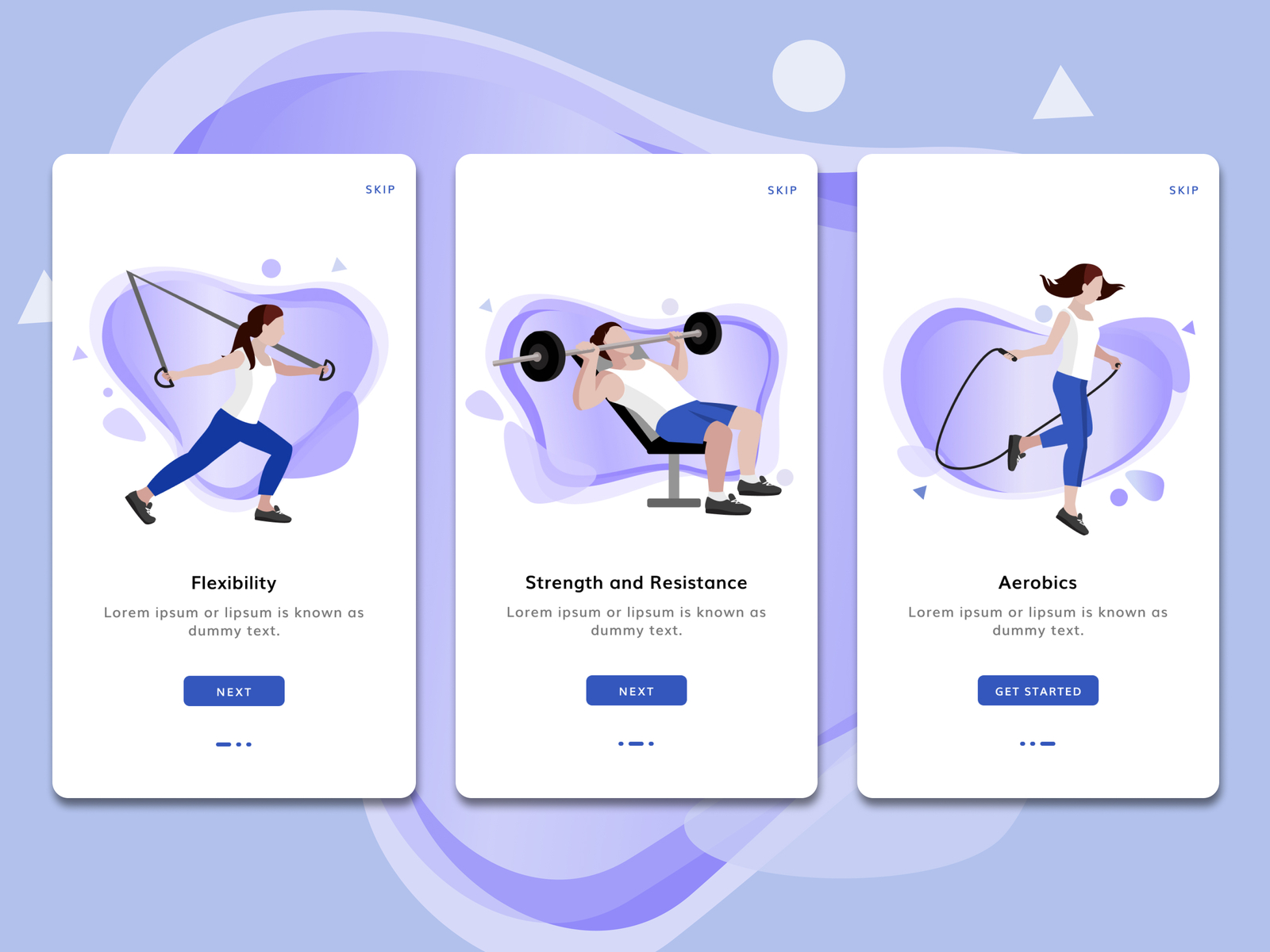 Fitness On Boarding Screens by Shreeranjani C R on Dribbble