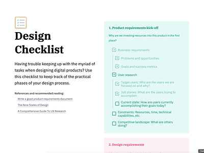 design checklist cards checkbox checklist codepen list sticky ui ux