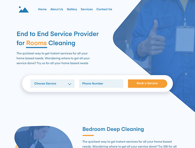 Home Page design for service company homepage ui ux website