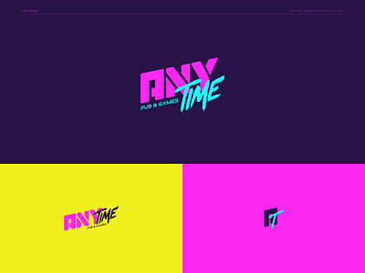 AnyTime Pub & Games adobe adobe illustrator adobeillustrator branding branding design cyberpunk logo logo design logo designs logotype