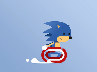 Running Cycle - SONIC THE HEDGEHOG 2d animation after effects animation fast illustration motiondesign running sonic sonic the hedgehog visualdesign
