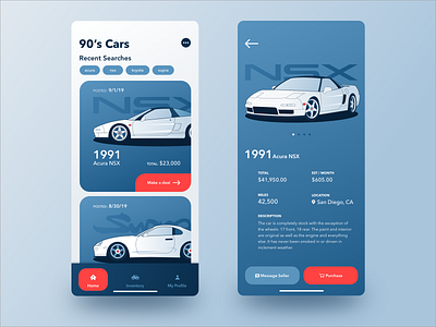 90's Cars - CAR APP