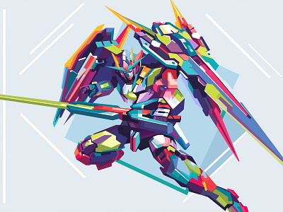 Gundam pop art art colorfull coreldrawx7 digital art graphic design gundam illustration nice pop art popular wpap