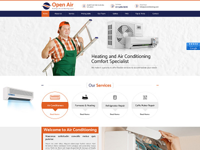 Air Conditioning Template air air conditioning air supply bootstrap business carpentry clean company construction corporate heating heating services modern responsive services