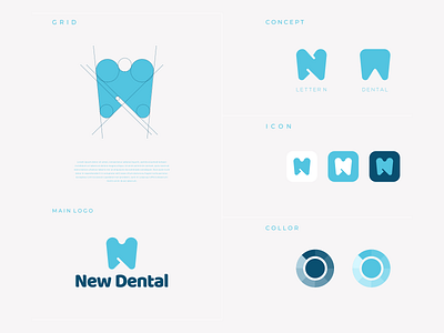 New Dental awesome brand brand design brand identity branding clean colors combination company dental design designer graphic icon illustration inspiration logo new tooth vector