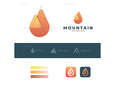 mountain oil awesome brand branding clean color concept creative design designer drop graphic graphicdesign icon illustration inspiration logo logocreation mountain oil vector