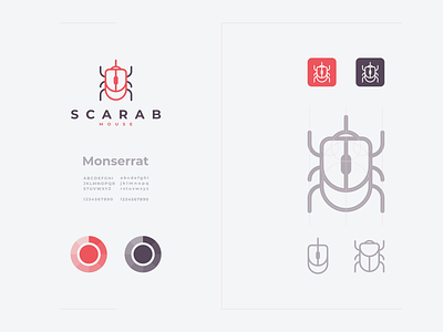 scarab mouse awesome brand branding clean concept design designer graphic graphicdesign icon identity illustration inspiration logo logodesign logotype modern mouse scarab vector