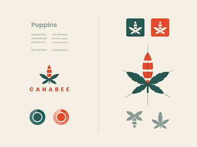 canabee awesome bee brand branding cannabis combination concept design designer dualmeaning elegant graphic graphic design green health illustration inspiration logo modern vector