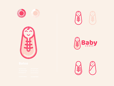 baby shoes awesome baby brand combination logo company design designer dual meaning logo graphic icon identity illustration logo modern shoes shooping simple simple logo style vector