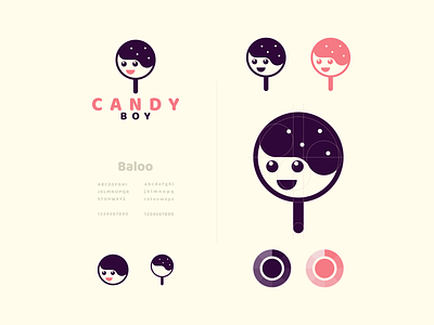 candy boy awesome boy brand branding candy combination logo company design designer dual meaning graphic icon icon design illustration inspiration logo modern simple symbol vector