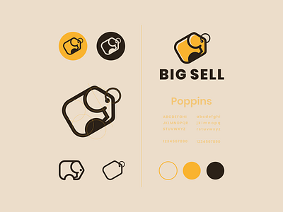 bigsell awesome brand branding company design designer dualmeaning elephant elephants graphic icon icons identity illustration inspiration logo modern vector