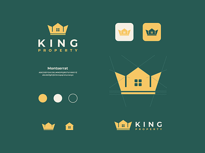 king property awesome brand branding combination logo company crown design designer dualmeaning graphic home icon illustration inspiration king logo modern property simple vector