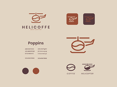 helicoffee awesome brand branding clean coffee combination logo company design designer dual meaning graphic helicopter icon icons illustration inspiration logo modern simple vector