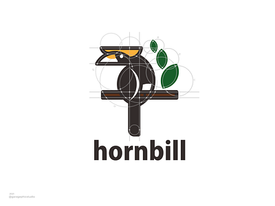 Hornbill brand branding design golden ratio graphic grid logo hornbill illustration inspiration logo ui ux vector