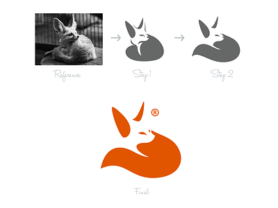 FOX brand branding creative logo design fox graphic illustration inspiration logo negative space ui ux vector