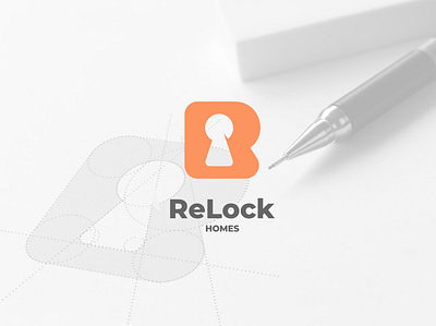 Letter R + lock symbol brand branding design graphic illustration inspiration logo ui ux vector