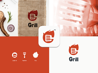 Grill logo concept symbol