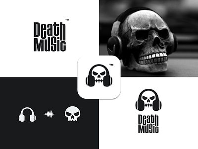 Death Music Logo Concept brand branding design graphic illustration inspiration logo ui ux vector