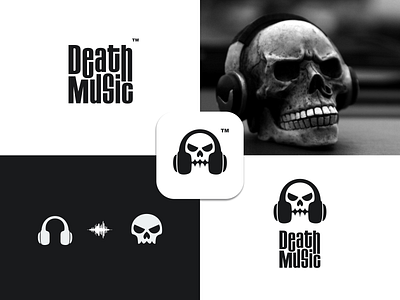 Death Music Logo Concept brand branding design graphic illustration inspiration logo ui ux vector