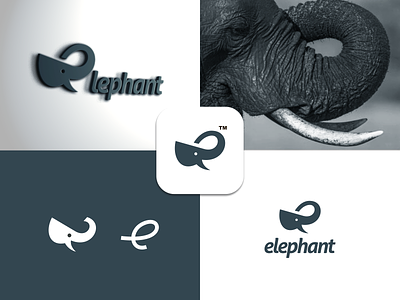 elephant logo concept symbol