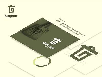 Garbage Shop Logo Presentation brand branding design graphic illustration logo typography ui ux vector