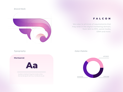 Falcon Logo concept brand branding design graphic illustration logo typography ui ux vector