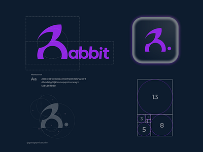 Rabbit brand branding design graphic illustration logo typography ui ux vector