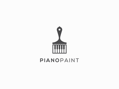 Pianopaint art awesome brand branding company design designer dualmeaning graphic icon illustration inspiration logo paint piano typography vector