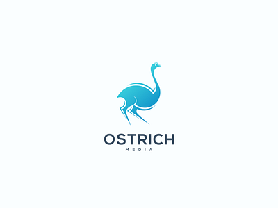 Ostrich animal art awesome brand branding company design designer dualmeaning graphic icon illustration inspiration logo ostrich typography vector