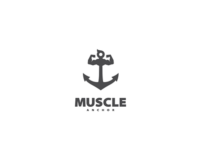 Muscle Anchor anchor art awesome brand branding company design designer dualmeaning graphic icon illustration inspiration logo muscle typography vector