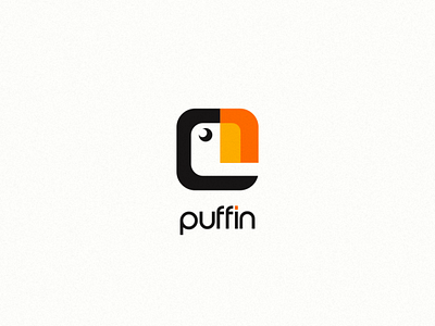 Puffin animal art awesome brand branding company design designer dualmeaning graphic hidden meaning icon illustration inspiration logo puffin typography vector