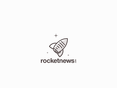 Rocket News art awesome brand branding company design designer dualmeaning graphic hidden meaning icon illustration inspiration logo logotype news papper rocket typography vector