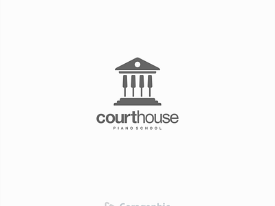 CourtHouse art awesome brand branding company court design designer dualmeaning graphic hidden meaning house icon illustration inspiration logo logotype typography vector