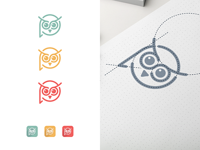 Owl Logo concept and construction animal art awesome brand branding company design designer dualmeaning graphic icon illustration inspiration logo logotype monogram owl typography vector