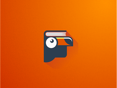 Toucan Book animal art awesome book brand branding company design designer dualmeaning graphic hidden meaning icon illustration inspiration logo toucan vector