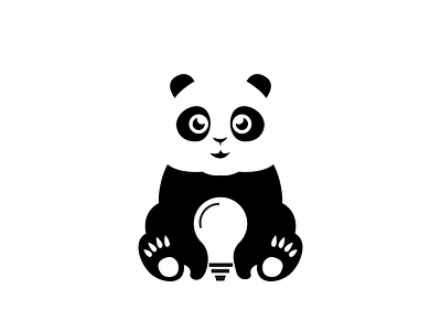 Bulb Panda animal art awesome brand branding bulb company design designer dualmeaning graphic hidden meaning icon illustration logo panda smart vector