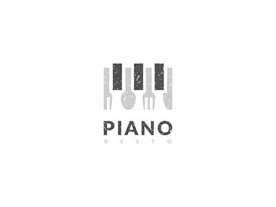 Piano Resto Logo Design awesome brand branding company design designer dualmeaning graphic hidden meaning icon illustration inspiration logo piano resto typography vector