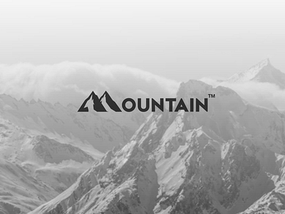 Mountain Wordmark Logo art awesome brand branding company design designer dualmeaning graphic hidden meaning icon illustration inspiration logo logotype monogram mountain typography vector wordmark