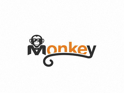 Monkey Wordmark Logo animal brand branding cartoon character company design designer dualmeaning graphic icon illustration inspiration logo logotype monkey typography vector wordmark