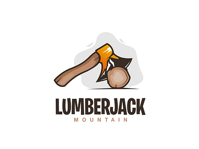 Lumberjack Logo art awesome brand branding company design designer dualmeaning graphic icon illustration inspiration logo lumberjack monogram mountain typography vector