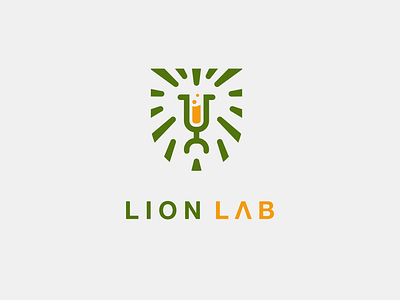 Lion Lab animal awesome brand branding company design designer dualmeaning graphic hidden meaning icon illustration inspiration lab laboratory lion logo monogram vector