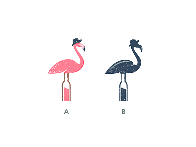 Flamingo animal art awesome bottle brand branding company design designer dualmeaning flamingo graphic hidden meaning icon illustration inspiration logo monogram vector wine