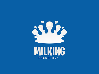 MilKing Fresh Milk art awesome brand branding company design designer dualmeaning graphic icon illustration inspiration logo vector