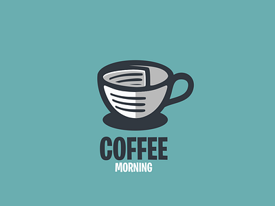 Coffee Morning art awesome brand branding coffee company design designer dualmeaning graphic hidden meaning icon illustration inspiration logo monogram morning news typography vector