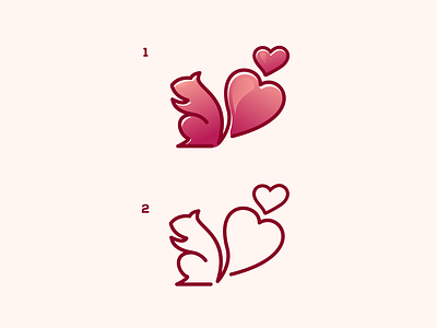 squirrel In Love animal art awesome brand branding company design designer dualmeaning graphic icon illustration inspiration logo monogram squirrel squirrel logo vector